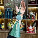  Khánh Treo Xe Chữ Thọ Lam Ngọc Jade A Myanmar (Không Kén Mệnh) 
