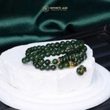  Vòng Chuỗi Ngọc Bích Canada Cao Cấp Vip 6Ly Mix Ngũ Điếu, Cỏ 4 Lá, Charm Túi Tiền, Charm Chú Om Mani Padme Hum Vàng 10K (Không Kén Mệnh) 