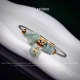  Vòng Dây Cáp Ngọc Hoa Bay Ngũ Điếu Mix Hồ Ly Phượng Và Túi Tiền Kim Bảo Charm Rơi Vàng Trang Sức (Không Kén Mệnh) 