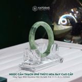  Vòng Khối Ngọc Cẩm Thạch (Phỉ Thúy) Hoa Bay Cao Cấp Bản Hẹ 11.5x8.2 Ni 52mm (Không Kén Mệnh) 293937 