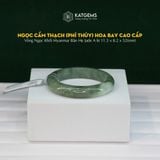 Vòng Khối Ngọc Cẩm Thạch (Phỉ Thúy) Hoa Bay Cao Cấp Bản Hẹ 11.5x8.2 Ni 52mm (Không Kén Mệnh) 293937 