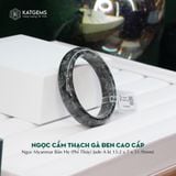  Vòng Khối Ngọc Gà Đen Độc Bản - Bản Hẹ 13.2 Dày 7 Ni 51.9mm (Không Kén Mệnh) 