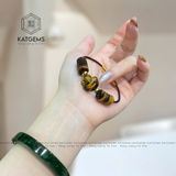  Vòng Dây Cáp Hồ Ly Mix Ngũ Điếu Và Lu Thống Đá Mắt Hổ (Kim Thổ) 