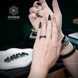  Nhẫn Ngọc Cẩm Thạch Sơn Thuỷ (Type B) Vip Bản Hẹ 5-6li Đủ Ni Tay từ 15-19mm (Không Kén Mệnh) 