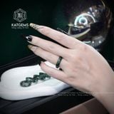  Nhẫn Ngọc Cẩm Thạch Sơn Thuỷ (Type B) Vip Bản Hẹ 5-6li Đủ Ni Tay từ 15-19mm (Không Kén Mệnh) 