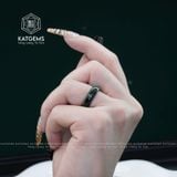  Nhẫn Ngọc Cẩm Thạch Sơn Thuỷ (Type B) Vip Bản Hẹ 5-6li Đủ Ni Tay từ 15-19mm (Không Kén Mệnh) 