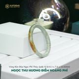  Vòng Khối Ngọc Thu Hương Điểm Hoàng Phỉ Cao Cấp Bản Đũa 8.3x7.6 Ni 52.6mm (Không Kén Mệnh) 395295 