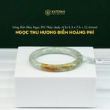  Vòng Khối Ngọc Thu Hương Điểm Hoàng Phỉ Cao Cấp Bản Đũa 8.3x7.6 Ni 52.6mm (Không Kén Mệnh) 395295 
