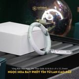  Vòng Khối Ngọc Hoa Bay Phớt Tím Tử Lan Cao Cấp Bản Đũa 8.6x8 Ni 52.3mm (Không Kén Mệnh) 