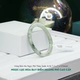  Vòng Khối Ngọc Lục Hoa Bay Điểm Hoàng Phỉ Cao Cấp Bản Đũa 7.5x7 Ni 53mm (Không Kén Mệnh) 