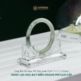  Vòng Khối Ngọc Lục Hoa Bay Điểm Hoàng Phỉ Cao Cấp Bản Đũa 7.5x7 Ni 53mm (Không Kén Mệnh) 
