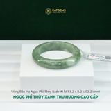  Vòng Khối Ngọc Phỉ Thúy Xanh Thu Hương Cấp Bản Hẹ 13.2x8.2 Ni 52.2mm (Không Kén Mệnh) 287436 