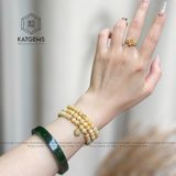  Chuỗi Ngọc Hoàng Phỉ Jade A 5.5ly Mix Hồ Ly Và Bi Kim Tiền Vàng Trang Sức (Không Kén Mệnh) 127006 