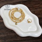  Chuỗi Ngọc Hoàng Phỉ Jade A 5.5ly Mix Hồ Ly Và Bi Kim Tiền Vàng Trang Sức (Không Kén Mệnh) 127006 