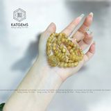  Chuỗi Vòng Thạch Anh Tóc Vàng Vip 6.6ly Mix Hồ Ly, Ngũ Điếu Và Charm Chú Vàng Trang Sức (Kim, Thổ) 1-122002 