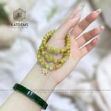  Chuỗi Vòng Thạch Anh Tóc Vàng Vip 6.5ly Mix Hồ Ly, Ngũ Điếu Và Cỏ Bốn Lá Vàng Trang Sức (Kim, Thổ)  1-122003 