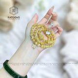  Chuỗi Vòng Thạch Anh Tóc Vàng Vip 6.5ly Mix Hồ Ly, Ngũ Điếu Và Cỏ Bốn Lá Vàng Trang Sức (Kim, Thổ)  1-122003 