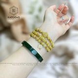  Chuỗi Vòng Thạch Anh Tóc Vàng Vip 6.5ly Mix Hồ Ly, Ngũ Điếu Và Cỏ Bốn Lá Vàng Trang Sức (Kim, Thổ)  1-122003 