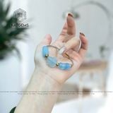  Vòng Dây Cáp Đá Aqua Ngũ Điếu Mix Hồ Ly, Lu Thống Chạm Kim Tiền (Thủy, Mộc) 