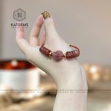  Vòng Dây Cáp Thạch Anh Tóc Đỏ Mix Ngũ Điếu, Lu Thống Chạm Kim Tiền, Bà Hồ Ly (Thổ, Hỏa) 