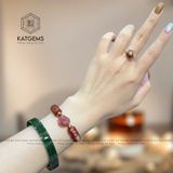  Vòng Dây Cáp Thạch Anh Tóc Đỏ Mix Ngũ Điếu, Lu Thống Chạm Kim Tiền, Bà Hồ Ly (Thổ, Hỏa) 