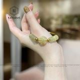  Vòng Dây Cáp Đá Thạch Anh Tóc Vàng Mix Ngũ Điếu, Lu Thống Chạm Kim Tiền Và Hồ Ly (Thổ, Kim) 