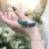  Vòng Dây Cáp Lam Ngọc Ngũ Điếu Mix Hồ Ly Và Lu Thống Chạm Kim Tiền (Không Kén Mệnh) 190525-19 