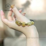  Vòng Dây Cáp Thạch Anh Tóc Vàng Mix Lu Thống, Ngũ Điếu Và Túi Tiền Kim Bảo (Kim, Thổ) 150525-36 