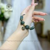  Vòng Dây Cáp Thạch Anh Tóc Xanh Mix Ngũ Điếu, Lu Thống, Cỏ Bốn Lá, Túi Tiền Và Bà Hồ Ly (Mộc, Hỏa) 200525-1 