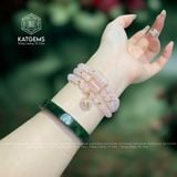  Chuỗi Vòng Thạch Anh Hồng 5.5ly Lu Thống Mix Ngũ Điếu Và Charm Túi Tiền Kim Bảo (Hỏa, Thổ) 1-125005 