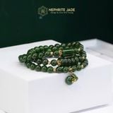  Vòng Chuỗi Ngọc Bích Canada Cao Cấp Vip 6Ly Mix Lu Thống, Ngũ Điếu, Charm Túi Tiền Vàng Trang Sức (Không Kén Mệnh) 