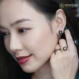  Khuyên Tai Đồng Tâm Phú Quý VIP Ngọc Bích Canada 9ly (Không Kén Mệnh) 