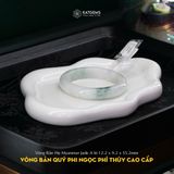  Vòng Khối Quý Phi Ngọc Phỉ Thúy Cấp Bản Hẹ Myanmar Jade A 12.2x9.2 Ni 55.2mm (Không Kén Mệnh) 