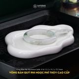  Vòng Khối Quý Phi Ngọc Phỉ Thúy Cấp Bản Hẹ Myanmar Jade A 12.2x9.2 Ni 55.2mm (Không Kén Mệnh) 
