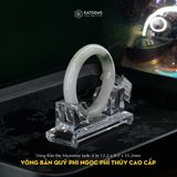  Vòng Khối Quý Phi Ngọc Phỉ Thúy Cấp Bản Hẹ Myanmar Jade A 12.2x9.2 Ni 55.2mm (Không Kén Mệnh) 