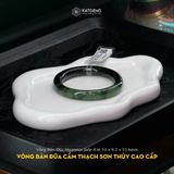  Vòng Khối Ngọc Cẩm Thạch Sơn Thủy Bản Đũa Type A 10x9.2 Ni 53.6mm 868627 (Không Kén Mệnh) 