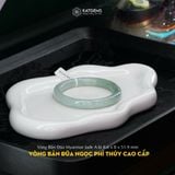  Vòng Khối Quý Phi Ngọc Phỉ Thúy Cấp Bản Đũa Myanmar Jade A 8.6x8 Ni 51.9mm (Không Kén Mệnh) 