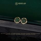  Khuyên Tai Mẫu Đơn Phú Quý Ngọc Bích Canada Bọc Vàng Trang Sức (Không Kén Mệnh) 