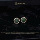  Khuyên Tai Mẫu Đơn Phú Quý Ngọc Bích Canada Bọc Vàng Trang Sức (Không Kén Mệnh) 