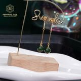  Khuyên Tai Thiên Ân Bảo Phúc Ngọc Bích Canada Hạt 8Ly (Không Kén Mệnh) 