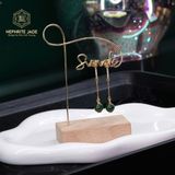  Khuyên Tai Thiên Ân Bảo Phúc Ngọc Bích Canada Hạt 8Ly (Không Kén Mệnh) 