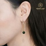  Khuyên Tai Thiên Ân Bảo Phúc Ngọc Bích Canada Hạt 8Ly (Không Kén Mệnh) 