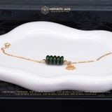  Lắc Tay Vàng Trang Sức Ngũ Điếu Ngọc Bích Canada Mix Hoa Sen Vàng (Không Kén Mệnh) 