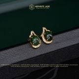  Khuyên Tai Phượng Hoàng Cát Tường Ngọc Bích Canada Viên Oval 10Ly (Không Kén Mệnh) 