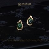  Khuyên Tai Phượng Hoàng Cát Tường Ngọc Bích Canada Viên Oval 10Ly (Không Kén Mệnh) 