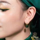  Khuyên Tai Ngọc Tâm Như Ý Ngọc Bích Canada 10Li Kim Tiền Vàng Trang Sức (Không Kén Mệnh) 