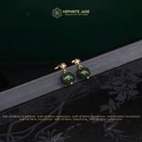  Khuyên Tai Ngọc Tâm Như Ý Ngọc Bích Canada 10Li Kim Tiền Vàng Trang Sức (Không Kén Mệnh) 