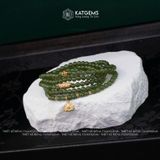  Vòng Chuỗi Cuốn 5 Ngọc Bích Nhí 3.8ly mix Hoa Sen, Gạo Vàng và Bi Kim Tiền Vàng Trang Sức (Không Kén Mệnh) 2-128003 