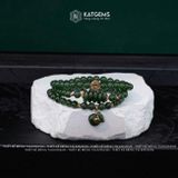  Vòng Chuỗi Ngọc Bích 5,8ly mix Ngũ Điếu, Túi Tiền và Charm Xu Kim Tiền vàng Trang Sức (Không Kén Mệnh) 2-128001 