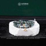  Vòng Chuỗi Ngọc Hoa Bay 6,8ly mix Ngũ Điếu, Xu Kim Tiền Vàng và Hoa Sen Vàng Trang Sức (Không Kén Mệnh) 1-127001 